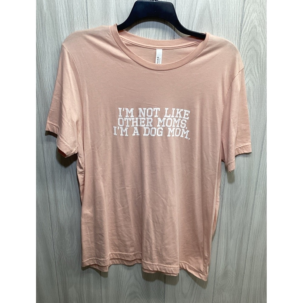 CANVAS Women's (Size XL) Short Sleeve Crew Neck T-Shirt Dog Mom